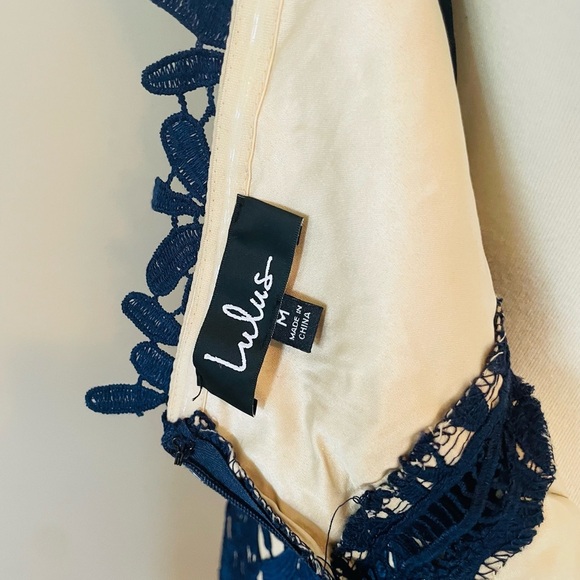 Lulu's Blue Halter Neck Sheath Midi Dress - Picture 9 of 11